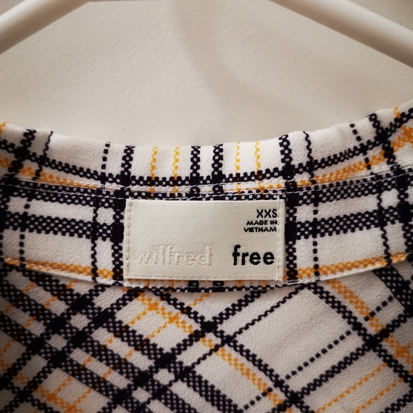 NWT Aritzia Wilfred free Camille Plaid Blouse - Picture 5 of 5